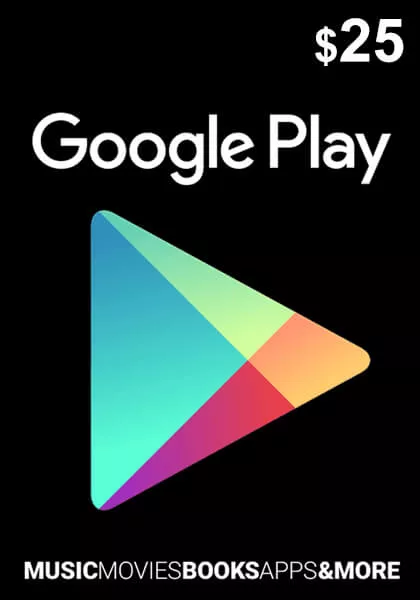 USA Google Play 25 Dollar Gift Card