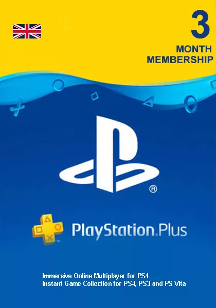 UK PSN Plus 3-Kuu Liikmeaeg