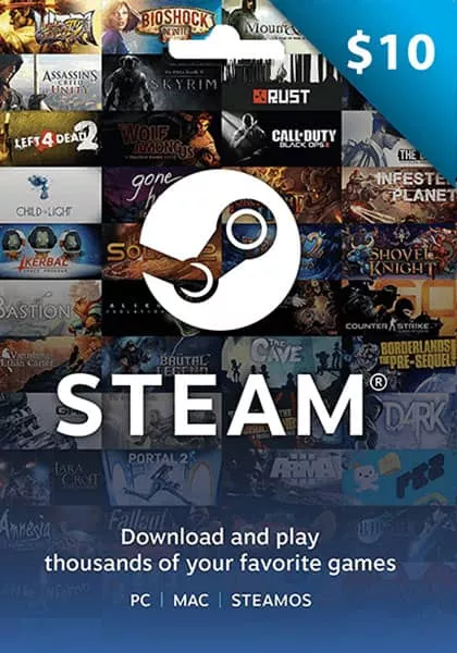 USA Steam 10 Dollar Gift Card