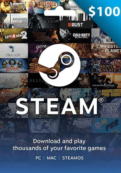 USA Steam 100 Dollar Gift Card
