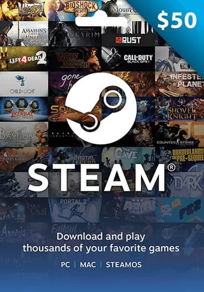 USA Steam 50 Dollar Geschenkkarte cover image